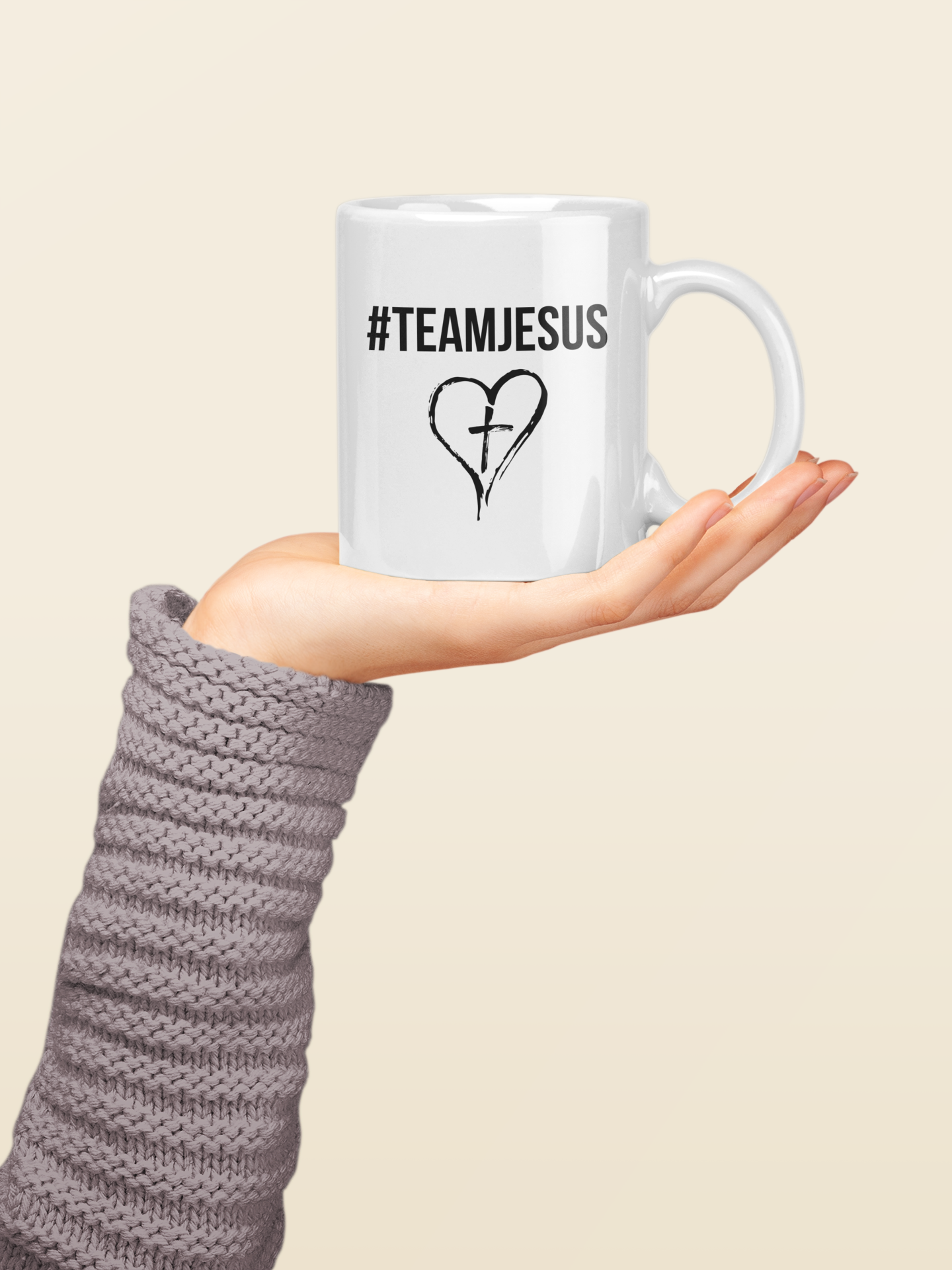 #teamJesus™ Heart & Cross Mug